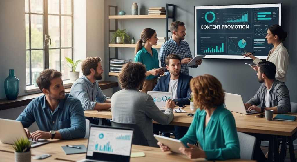 Content promotion strategies workspace